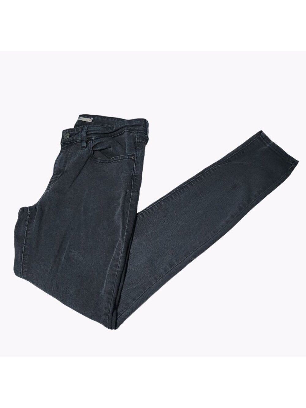Levis 711 Skinny Jeans Womens Size 30 Mid Rise Black Denim Pants